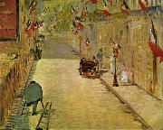 Edouard Manet, Rue Mosnier mit Fahnen
